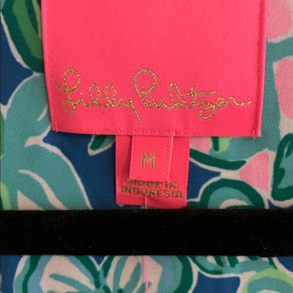 Lilly Pulitzer Blue and Green Tropical Dress - Picture 3 of 5